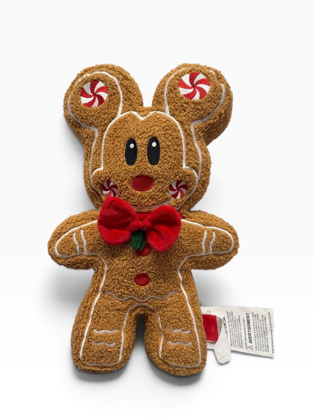 Mickey Mouse Gingerbread Shaped Pillow